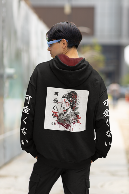 Black hoodie red lining hotsell